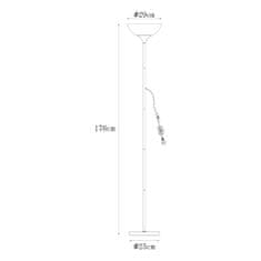 ZUMALINE ZUMALINE A4036 SARDA stojaca lampa matná čierna-zlatá