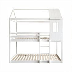 KONDELA Montessori poschodová posteľ, biela, 90x200, ATRISA