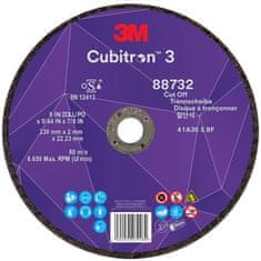 3M 3M Cubitron 3 rezný kotúč, 88732, 36+, T41, 230 mm x 2 mm x 22.23 mm, EN, 25/Pack, 50 ea/Case