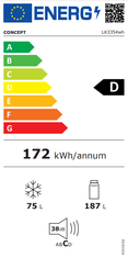 CONCEPT kombinovaná chladnička LK3354wh