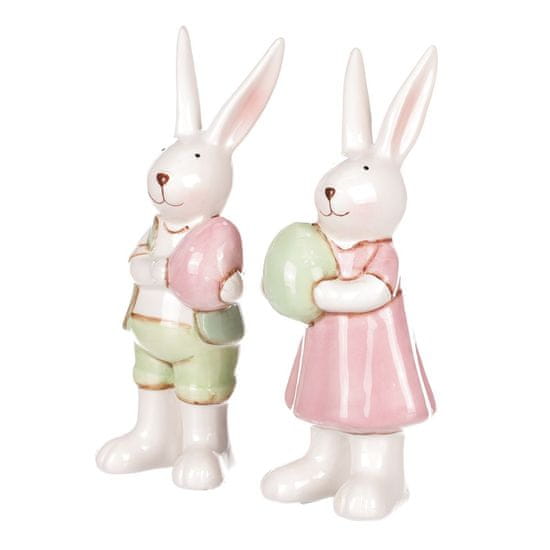 Autronic Zajac a zajačice z keramiky, veľkonočné dekorácie Variant: Zajac