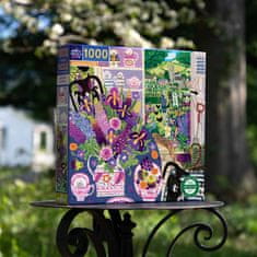 eeBoo Štvorcové puzzle Levanduľová kuchyňa 1000 dielikov