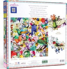 eeBoo Štvorcové puzzle Kolibríky a drahokamy 1000 dielikov