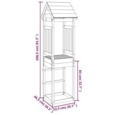 Vidaxl Hracia veža 52,5x46,5x206,5 cm impregnované drevo borovica