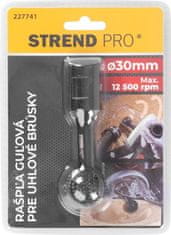 Strend Pro Rašpľa Strend Pro RSP41, na drevo, 30 mm, pre uhlovú brúsku, guľová, čierna