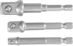 Strend Pro Sada adaptérov Strend Pro, do vŕtačky, 1/4", 3/8", 1/2"