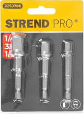 Strend Pro Sada adaptérov Strend Pro, do vŕtačky, 1/4", 3/8", 1/2"