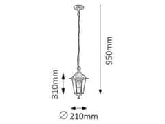 Rabalux VELENCE vonkajšie závesné svietidlo 8238