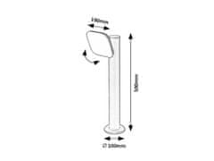 Rabalux ODIEL LED záhradný stĺpik 77059