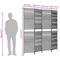 Petromila vidaXL Paraván 4 panely béžový polyratan