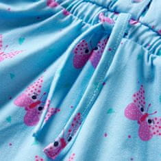 Vidaxl Detské šaty s gombíkmi bez rukávov modré 116