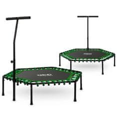 shumee Fitness trampolína s rukoväťou 127 cm Neo-Sport - šesťhranná zelená