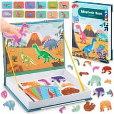 shumee Magnetická kniha Puzzle Dinosaurs RK-770