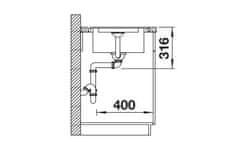 BLANCO Blanco Adira XL 6 S, silgranitový drez 1000x500x200 mm, 1-komorový, biela, BLA-527621