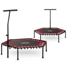 shumee Fitness trampolína Neo-Sport s rukoväťou 127 cm - šesťhranná červená