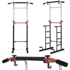 shumee Fitness trampolína Neo-Sport s rukoväťou 127 cm - šesťhranná červená