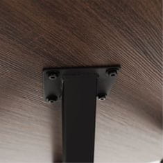 KONDELA Jedálenský stôl tmavo hnedá, čierna priemer 120 cm MEDOR