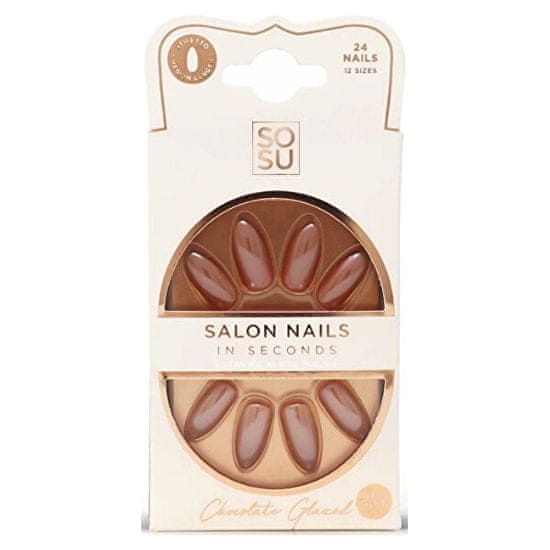 Umelé nechty Chocolate (Salon Nails) 24 ks