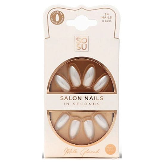 Umelé nechty Milk (Salon Nails) 24 ks