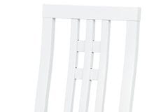 Autronic Drevená jedálenská stolička Jídelní židle, masiv buk, barva bílá, látkový béžový potah (BC-2482 WT)