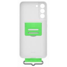 SAMSUNG Kryt na mobil Silicone Cover s poutkem na Galaxy S22+ - bílý
