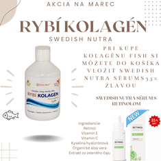 Swedish Nutra Collagen 10 000 Pure Peptide hydrolizovaný rybí kolagén 500 ml Sladidlá: Glykozidy Steviolu a Sukralóza