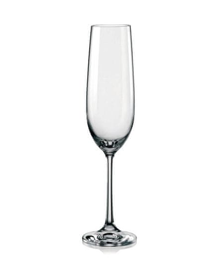Crystalex Bohemia Crystal Pohára na šampanské Viola 40729/190ml (set po 6ks)
