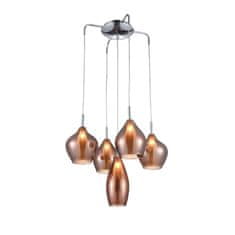 AZZARDO Závesné svietidlo AZzardo Amber Milano 5 copper AZ3172 G9 5x40W IP20 50cm medené