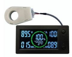 HADEX LCD Hall meračnap.prúdu a kapacity 0-300V 0-200A, s bluetooth WLS-PVA