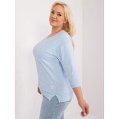 RELEVANCE Dámska blúzka s rozparky plus size POTA svetlomodrá RV-BZ-9417.69_406203 Univerzálne