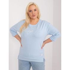 RELEVANCE Dámska blúzka s rozparky plus size POTA svetlomodrá RV-BZ-9417.69_406203 Univerzálne