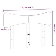 Vidaxl Čelo postele biele 120 cm masívna borovica