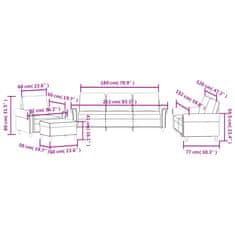 Petromila vidaXL 4-dielna sedacia súprava s vankúšmi vínová zamat