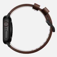 Nomad Modern Band - Kožený remienok pre Apple Watch 45 / 49 mm, hnedý s čiernou