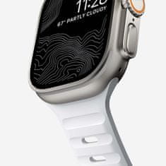 Nomad Sport Band - Športový vodotesný remienok pre Apple Watch 45 / 49 mm, biely