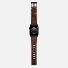 Nomad Modern Band - Kožený remienok pre Apple Watch 45 / 49 mm, hnedý s čiernou