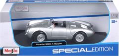 Maisto Porsche 550 A Spyder strieborná 1:18