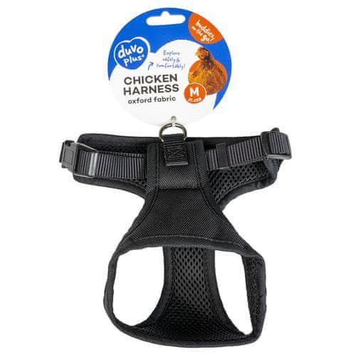 Duvo+ Chicken Harness postroj pre sliepky M 30x19x37-47cm čierny