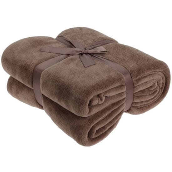 Essentials HOMESTYLING Deka fleece 180 x 230 cm hnedá KO-HZ1011880