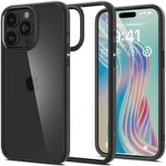 Spigen ochranný kryt Ultra Hybrid pro Apple iPhone 15 Pro, transparentné, čierny okraj