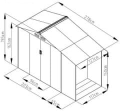 Rojaplast Rojaplast Záhradný domček LUKE A - šedý