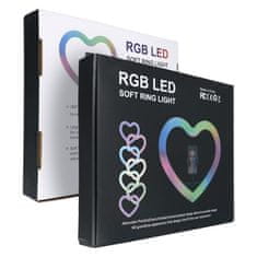 MG Heart Ring kruhové LED svetlo 12'' + statív 2.1 m, čierny