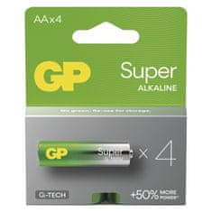 GP Alkalická batéria SUPER AA (LR6) - 4ks