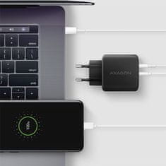 AXAGON ACU-PQ45 GaN nabíjačka do siete 45W, 2x port (USB-A + USB-C), PD3.0/PPS/QC4+/SFC 2.0/AFC/Apple