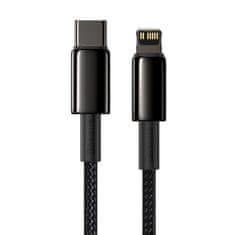 BASEUS Dátový kábel Tungsten Gold PD 20W 2m USB-C/Lightning čierny