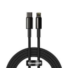 BASEUS Dátový kábel Tungsten Gold PD 20W 2m USB-C/Lightning čierny