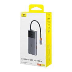 BASEUS hub Series 2 USB 6v1 (USB-C/HDMI4K60Hz/USB-C(10Gbps)/USB-A(10Gbps)/RJ45/USB-C(PD) sivý