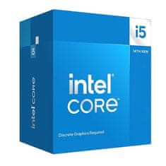 Intel Core i5-14400F / Raptor Lake R / LGA1700 / max. 4,7 GHz / 6P +4E / 16T / 20MB / 65W TDP / bez VGA / BOX