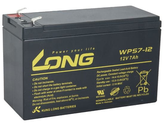 Long batéria 12V 7Ah F1 (WPS7-12)