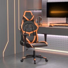 Petromila vidaXL Herná stolička čierna a oranžová umelá koža